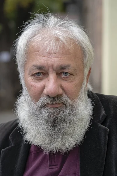 Tbilisi Georgia Ekim 2018 Gri Sakallı Yaşlı Bir Adamın Portresi — Stok fotoğraf