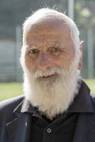 Keda Georgia Octubre 2018 Retrato Anciano Con Barba Gris Pequeño —  Fotos de Stock