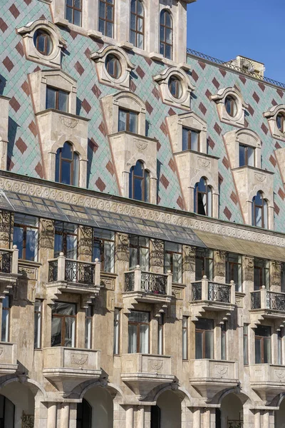 Fragment Vackra Byggnadens Fasad Batumi Georgien Arkitektur Bakgrund — Stockfoto