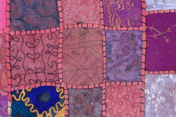 Szczegóły Stare Kolorowe Mozaiki Dywan Zamknij Się — Zdjęcie stockowe