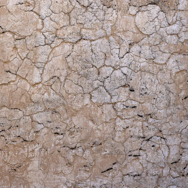 Cracked Vecchio Muro Cemento Ricoperto Con Superficie Cemento Beige Come — Foto Stock