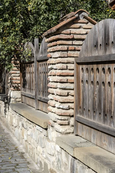 Fence Street Sunny Day Tbilisi Georgia Close — Stock Photo, Image