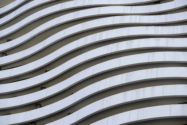 Facade Modern Apartment Building Lines Patterns Facade Balcony Building View — Stock Photo, Image