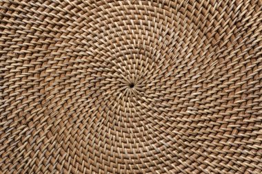 Abstract decorative wooden textured basket weaving. Basket texture background, closeup clipart