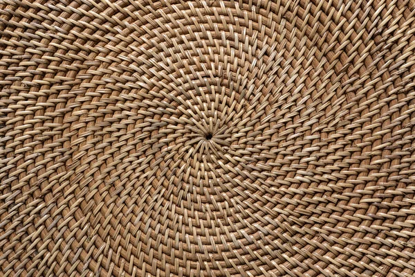 Abstrato decorativo madeira texturizada cesta tecelagem. Cesta textura fundo, close-up — Fotografia de Stock