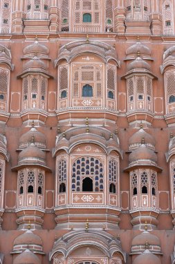 Hawa Mahal, eski şehirde rüzgarlar Pembe Saray Jaipur, Rajasthan, Hindistan