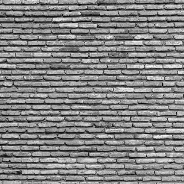 Fondo viejo ladrillo vintage textura de la pared, primer plano. Blanco y negro —  Fotos de Stock