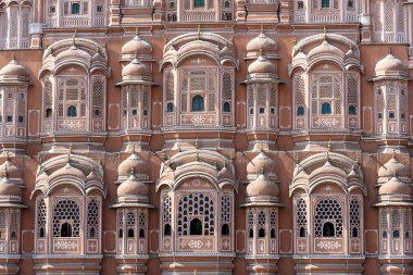 Hawa Mahal, eski şehirde rüzgarlar Pembe Saray Jaipur, Rajasthan, Hindistan