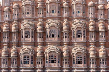 Hawa Mahal, eski şehirde rüzgarlar Pembe Saray Jaipur, Rajasthan, Hindistan