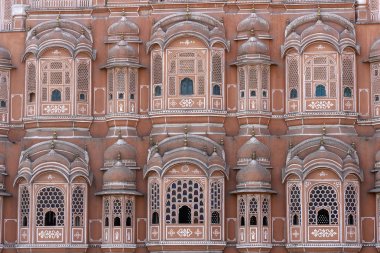 Hawa Mahal, eski şehirde rüzgarlar Pembe Saray Jaipur, Rajasthan, Hindistan