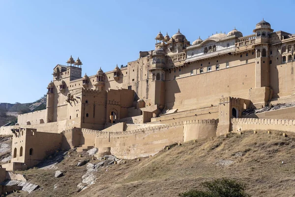 Widok na Amber Fort w Jaipur, Rajasthan, Indie — Zdjęcie stockowe