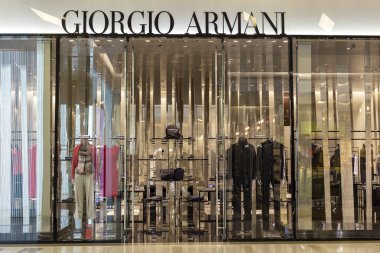 Siam Paragon Mall Giorgio Armani mağaza ön görünümü, Bangkok, Tayland