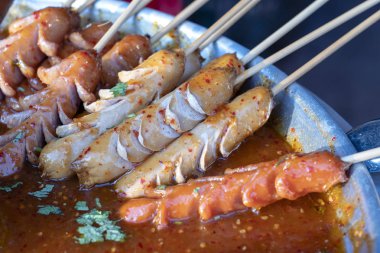 Sopa ile kızarmış gıda, Tayland tarzı gıda, Bangkok, Tayland sokak yemekleri