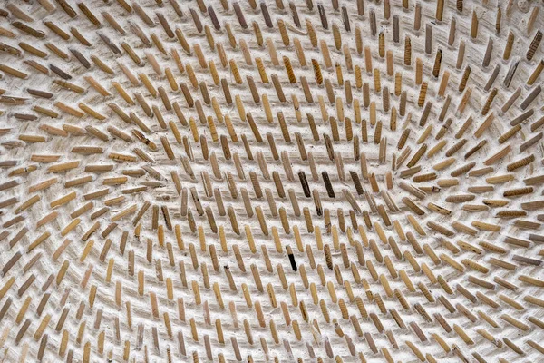 Abstract decorative wooden textured basket weaving. Basket texture background, closeup — Stock Photo, Image