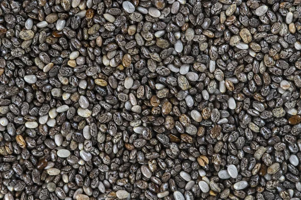 Background of the chia seeds. Close up, top view. Texture raw chia seeds — Stock Photo, Image