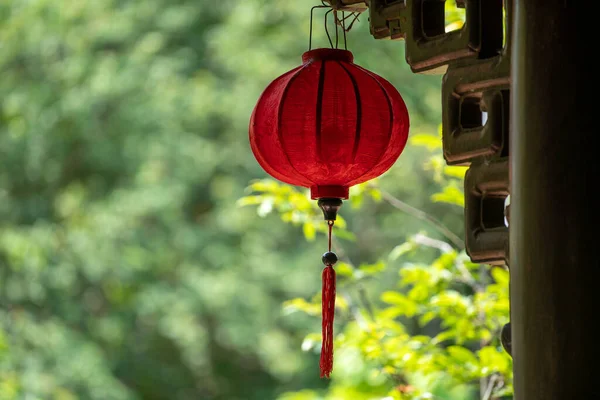 Lanterne Rouge Chinoise Sur Nouvel Chinois Festival Dans Rue Danang — Photo