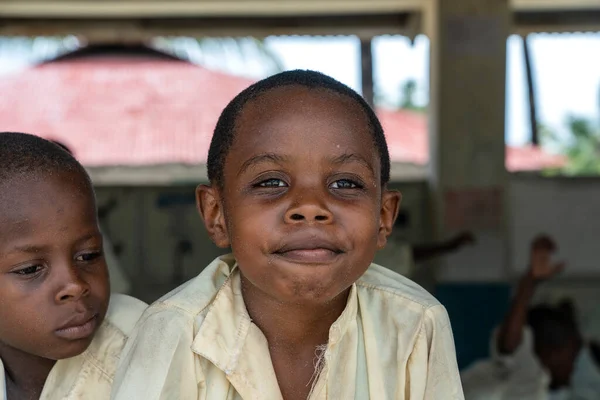 Zanzibar Tanzania January 2020 Unidentified African Children Local School Lesson — Stock Photo, Image