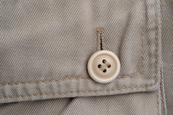 Trouser Pocket Button Close Backside View Buttoned Pocketon Pants — Stock Photo, Image