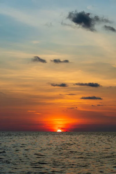 Sonnenuntergang Auf Der Insel Phu Quoc Vietnam Reise Und Naturkonzept — Stockfoto
