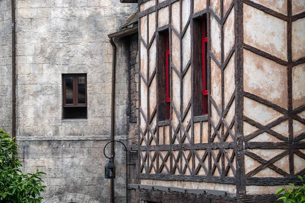 Vue Façade Des Bâtiments Anciens Dans Les Collines Bana Danang — Photo