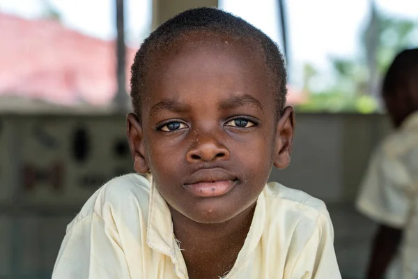 Zanzibar Tanzânia Janeiro 2020 Crianças Africanas Não Identificadas Uma Escola — Fotografia de Stock