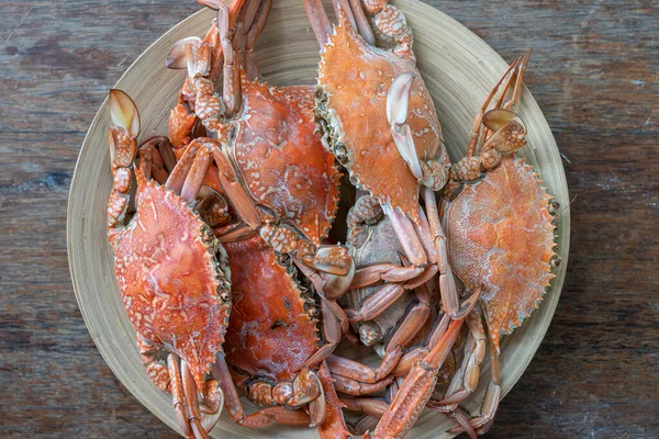 Boiled Crabs Plate Beach Cafe Island Zanzibar Tanzania East Africa — Stock Photo, Image