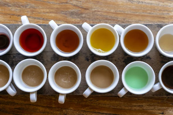 Traditionellt Balinesiskt Kaffe Och Efter Att Testat Träbordet Ubud Bali — Stockfoto