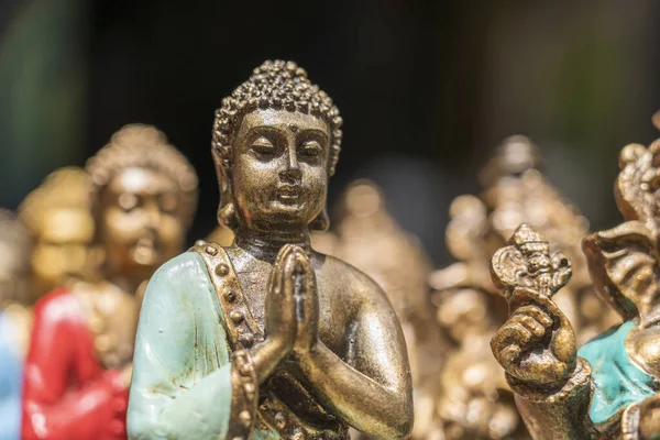 Buda Estátua Figuras Lembrança Exposição Para Venda Mercado Rua Ubud — Fotografia de Stock