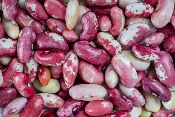 Antecedentes Muitos Grãos Feijão Seco Textura Feijão Vermelho Fundo Alimentar — Fotografia de Stock