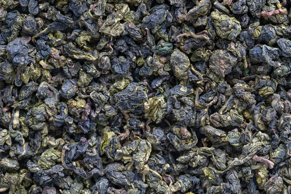 Teh Hijau Meninggalkan Latar Belakang Teh Oolong Tekstur Makanan Abstrak — Stok Foto