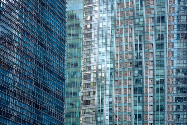 Des Gratte Ciel Verre Dans Les Rues Singapour Fenêtres Bureau — Photo