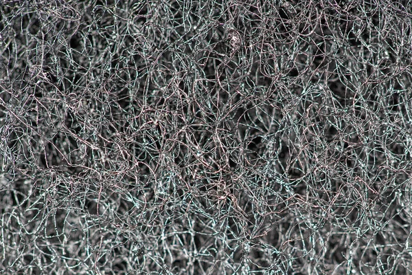 Fundo Abstrato Escuro Padrão Cabelos Entrelaçados Fibras Nanofibras Textura Detalhe — Fotografia de Stock