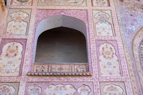 Detalle Arquitectura Del Fuerte Ámbar Ciudad Histórica Amer Jaipur Rajastán — Foto de Stock