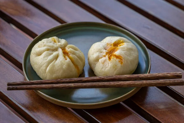 Chiński Dim Sum Talerzu Restauracji Wietnamie Zbliżenie — Zdjęcie stockowe