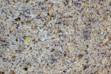 Sağlıklı tatlı atıştırmalığı geçmişi. Soyut arkaplan ya da doku ev yapımı muz keki, yakın plan, üst görünüm