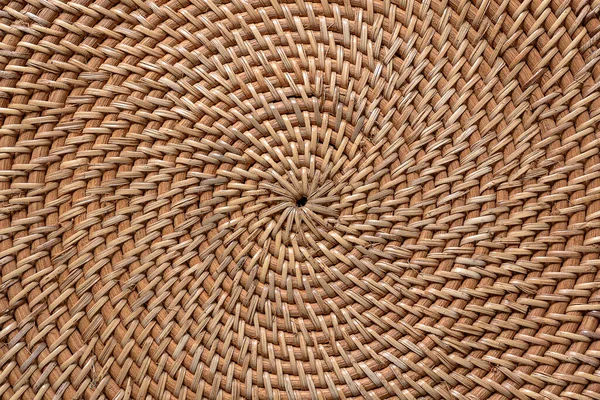 Abstrakcyjny Dekoracyjny Drewniany Teksturowany Kosz Tkacki Konsystencja Kosza Zbliżenie Streszczenie — Zdjęcie stockowe