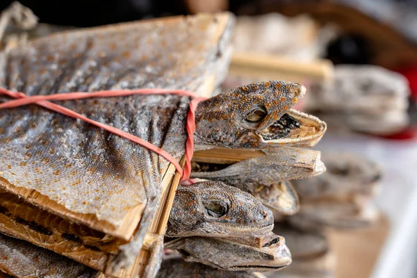 Gecko Séché Vendu Des Fins Médicales Pharmacie Chinoise Traditionnel Asie — Photo