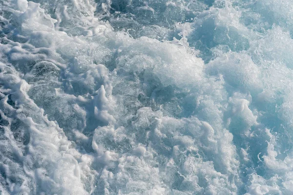 Océano Azul Ola Agua Mar Con Veloz Barco Yate Despertar — Foto de Stock