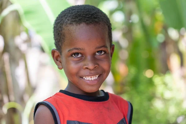 Zanzibar Tanzania November 2019 Unknown African Young Happy Boy Street — Stockfoto