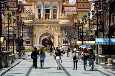 Phu Quoc Adası, Vietnam - 28 Mayıs 2020: Vietnam, Phu Quoc adasındaki turistler için eğlence parkı Vinwonders