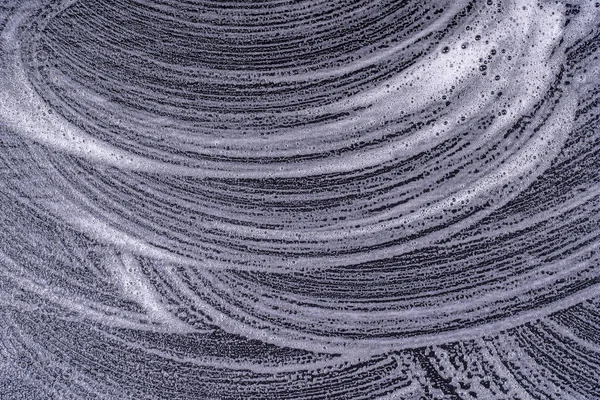 Abstraktní Pěnová Textura Černém Pozadí Mýdlová Pěna Bubliny Abstraktní Tmavé — Stock fotografie