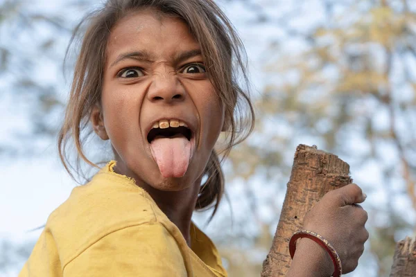 Pushkar Indien November 2018 Indisches Junges Mädchen Der Wüste Thar — Stockfoto