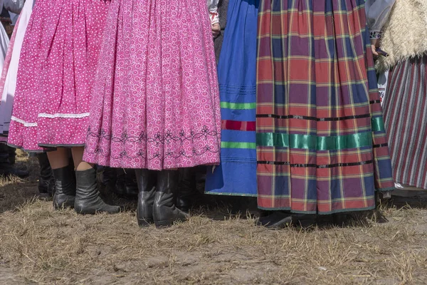 Colorful Skirts Young Girls Festival Ukraine Close — Stock Photo, Image