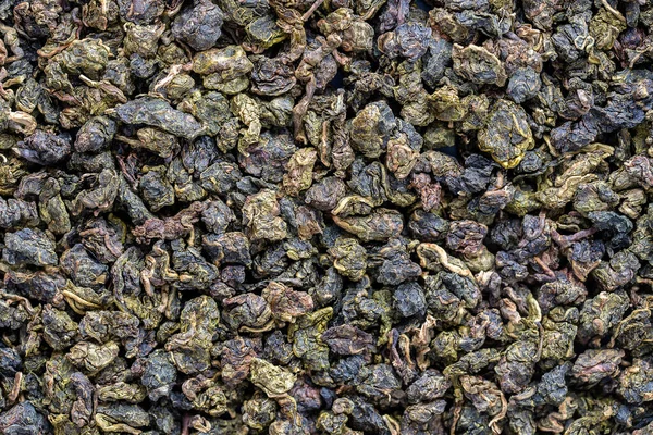 Oolong Çayı Yeşil Çay Yaprakları Arka Plan Doku Makro Çekim — Stok fotoğraf