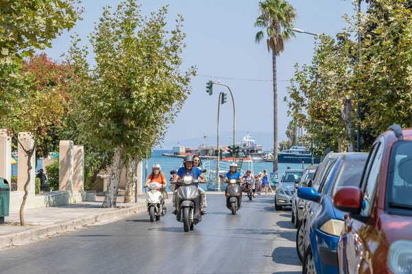 Isla Kos Grecia Septiembre 2019 Camino Cerca Del Mar Personas —  Fotos de Stock