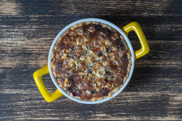 Torta Ribes Biologica Fatta Casa Con Noce Dolce Pronto Mangiare — Foto Stock