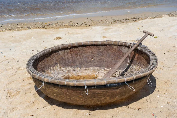 Close Traditionele Vietnamese Boot Geplaatst Een Tropisch Strand Gelegen Lao — Stockfoto