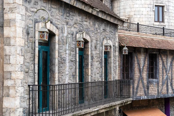 Vue Façade Des Bâtiments Anciens Dans Les Collines Bana Danang — Photo