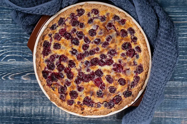 Homemade Organic Cherry Pie Dessert Ready Eat Close Cherry Tart — Stock Photo, Image