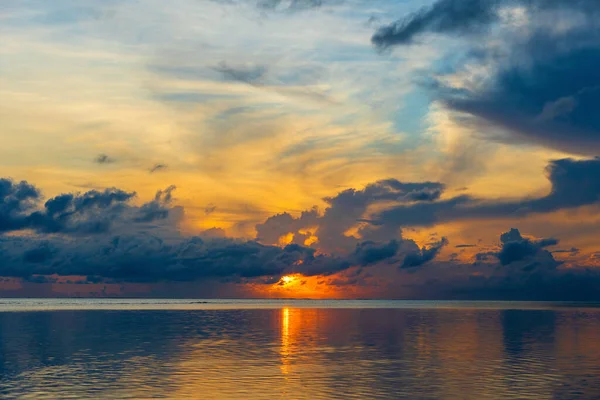 Belo Nascer Sol Sobre Oceano Índico Ilha Zanzibar Tanzânia África — Fotografia de Stock